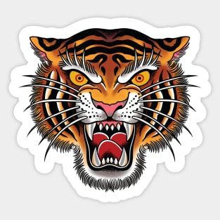 Tiger Head Tattoo Design Sticker